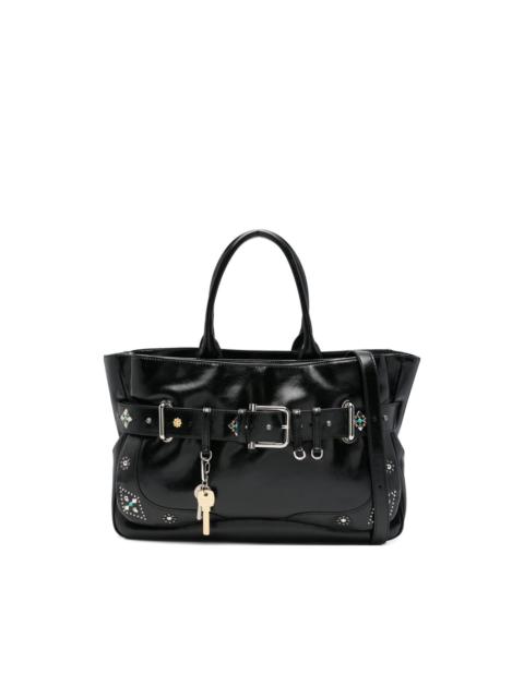 Brocle embellished buckled tote bag