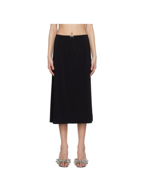 Black Bow Midi Skirt