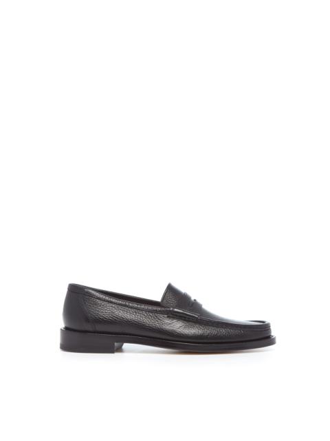 Pierre Loafer in Black Textured Leather
