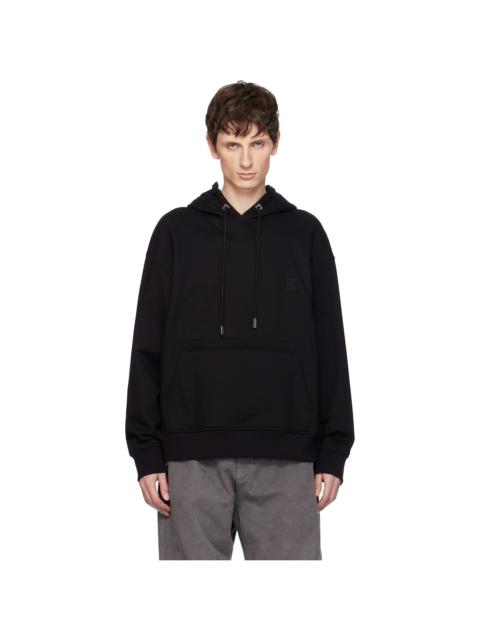 Black Flower Back Logo Hoodie