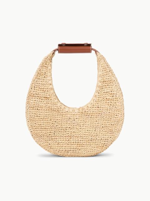 STAUD MOON RAFFIA BAG NATURAL TAN