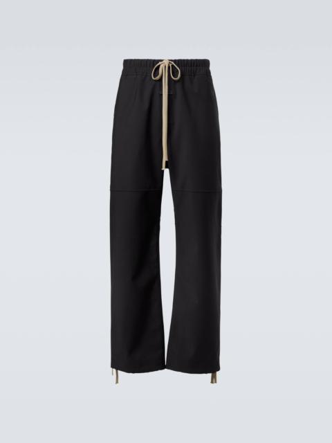 Drawstring wide-leg pants