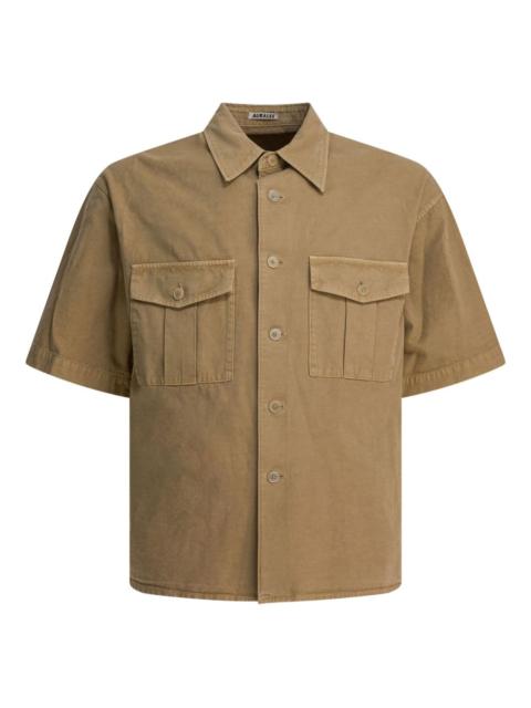double-pocket cotton shirt