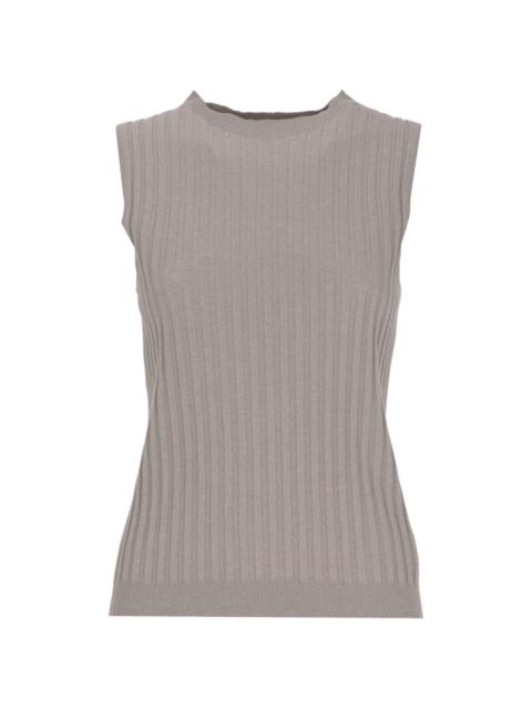 ribbed-knit tank top