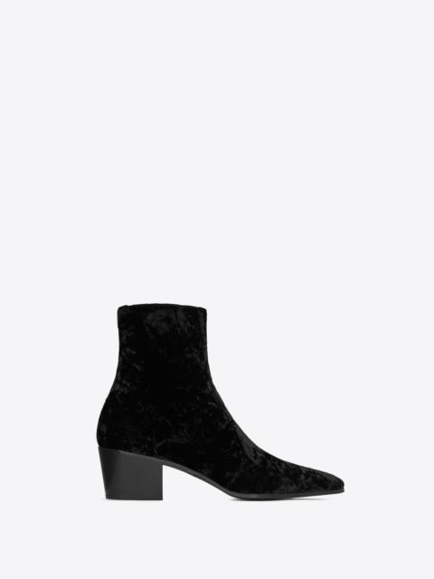 vassili zipped boots in velvet