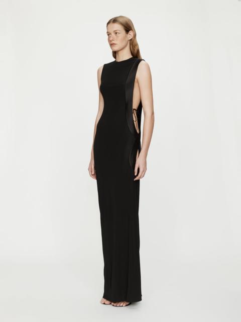 Infinity Cutaway Satin Trimmed Dress