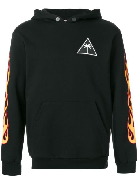 flames print hoodie