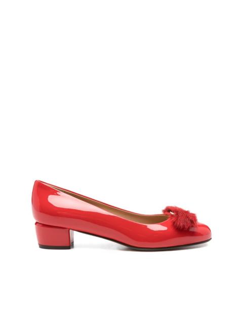 30mm Vara leather flat pumps