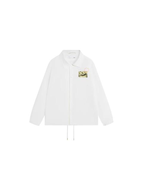 Li-Ning Skateboarding Graphic Loose Fit Coach Jacket 'White' AFDS817-3