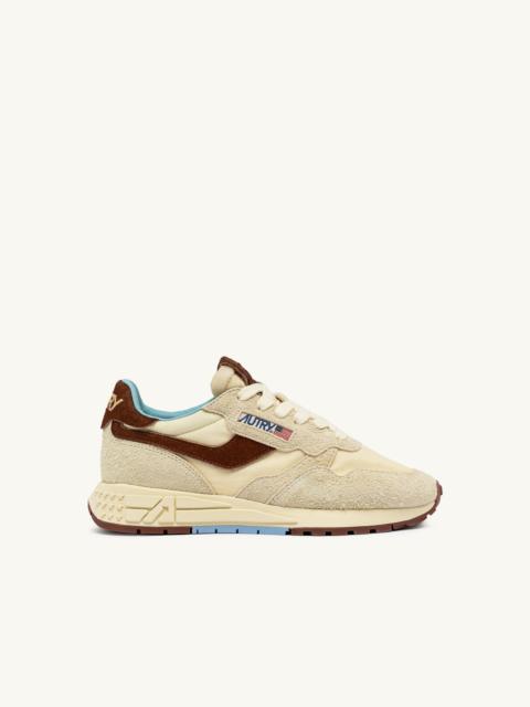 REELWIND LOW SNEAKERS IN NUT AND BROWN SUEDE AND NYLON