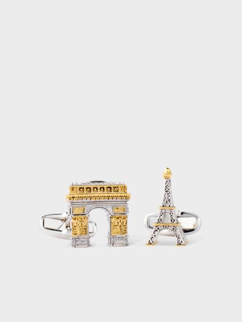 Silver and Gold 'Paris Souvenir' Cufflinks