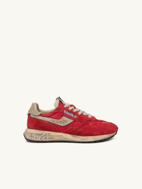 REELWIND SUPER VINTAGE SNEAKERS IN RED NYLON AND SUEDE