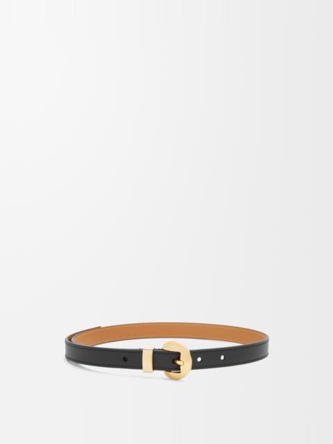 Pebble belt in smooth calfskin