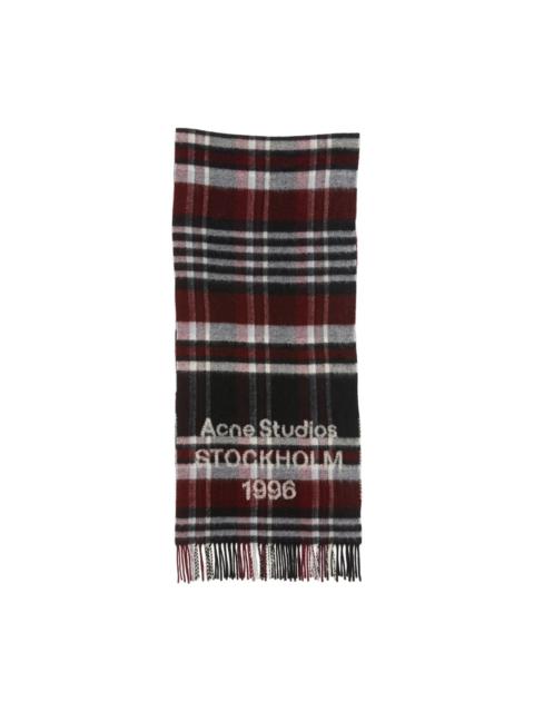 plaid logo scarf