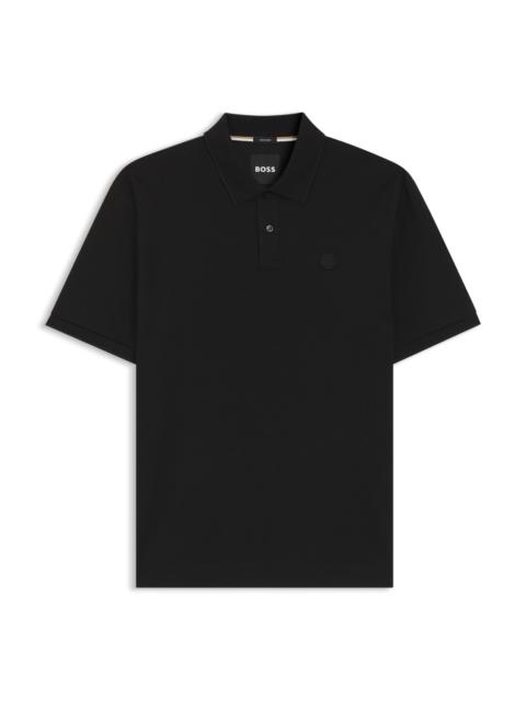 COTTON-PIQUÉ POLO SHIRT WITH DOUBLE B MONOGRAM