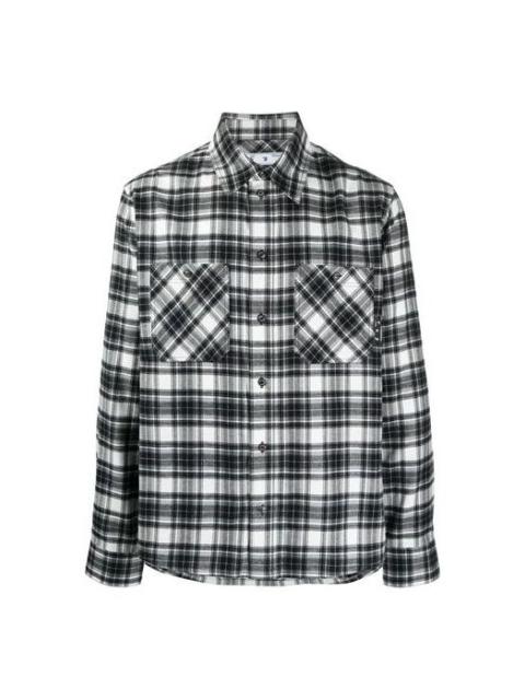 Off-White SS21 Plaid Long Sleeves Shirt Black OMGA133R21FAB0021000