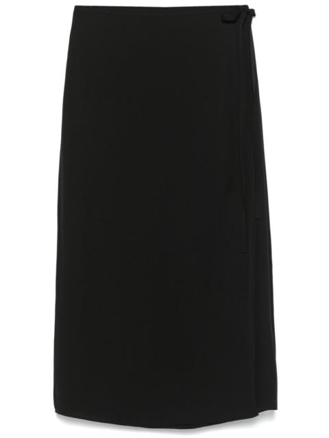 wrap midi skirt