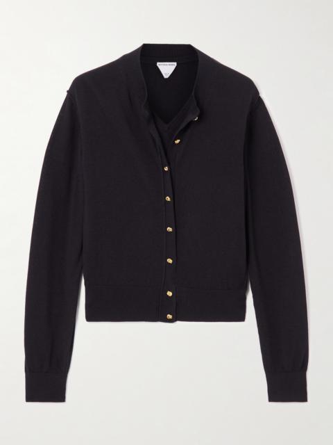 Cotton-blend Tank And Cardigan Set