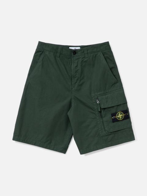 CANVAS WEAVE COTTON SHORTS
