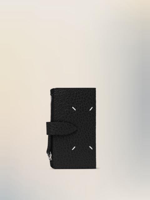 Four stitches zip wallet