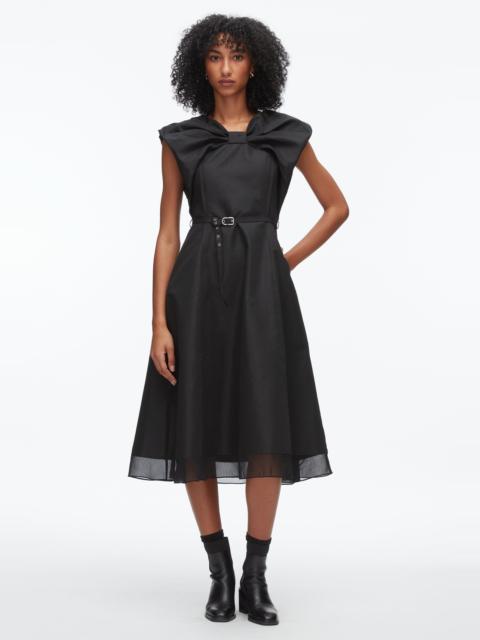 Draped Bow Dress with Belt