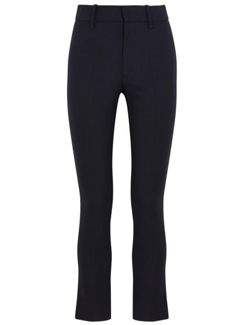 Slim-leg stretch-cotton trousers