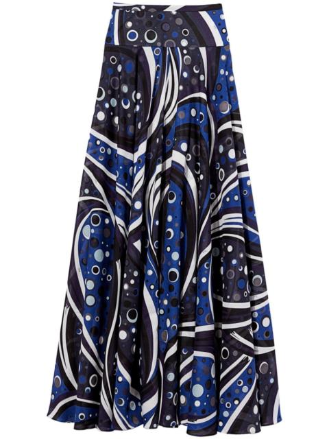 fontane-print cotton skirt