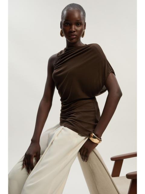 Tencel Ruched Detail Top