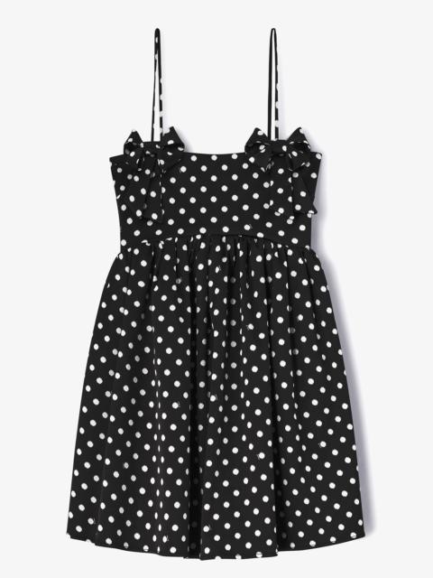 POLKA-DOT SATIN MINI DRESS