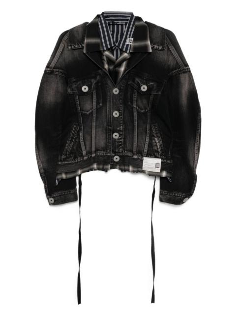 layered denim jacket