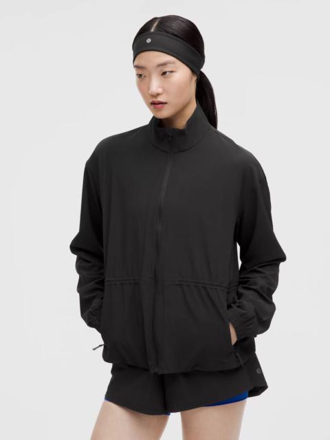 UV-Protective Cinch-Waist Running Jacket