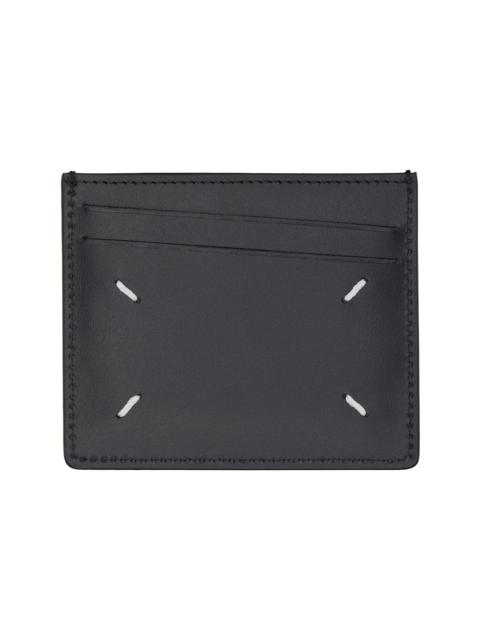 Black Four Stitches Card Holder