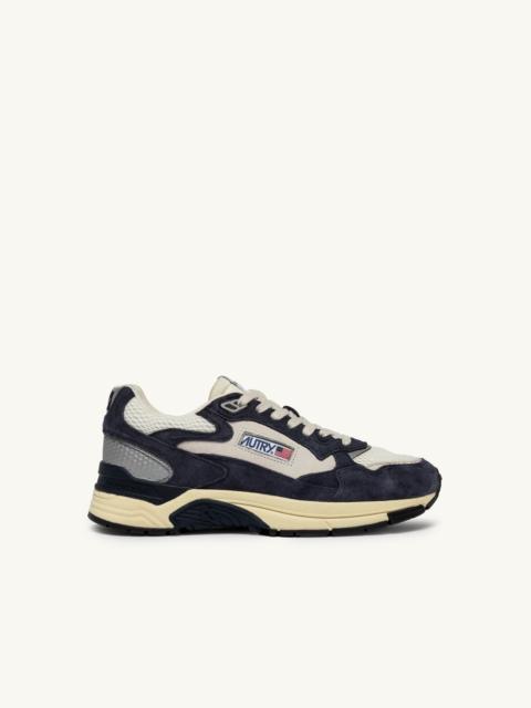 HYPERWAY SNEAKERS IN SPACE BLUE AND SILVER MESH AND SUEDE