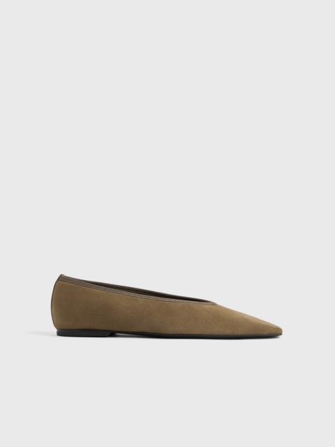 Minimalist suede ballerinas hazel