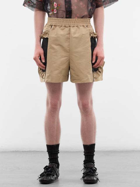 Two-Tone Ruffled Frill Shorts