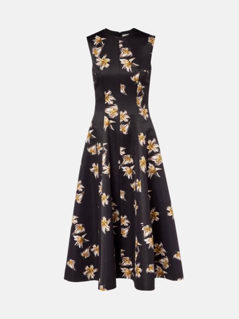 Mara floral duchess satin midi dress