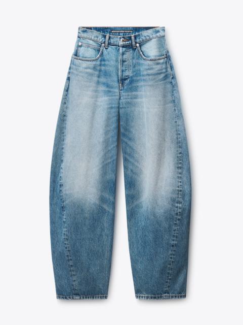 Distressed Logo Blow Up Jean