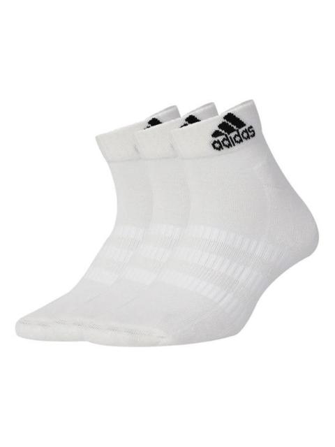 adidas Breathable Sports Short Basketball Socks Unisex White DZ9365