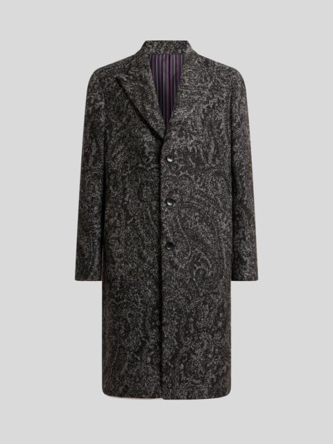 WOOL-BLEND JACQUARD COAT