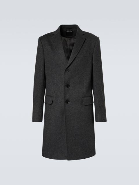 Wool and cashmere-blend coat