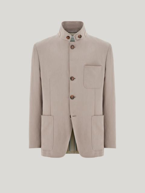 BEIGE CANALI BRUMA REGULAR FIT PURE LINEN JACKET