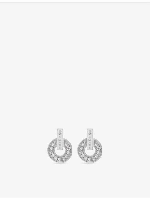 BVLGARI BVLGARI 18ct white-gold and 0.38ct brilliant-cut diamond earrings