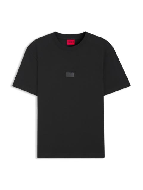 COTTON-JERSEY T-SHIRT WITH SPLIT LOGOS