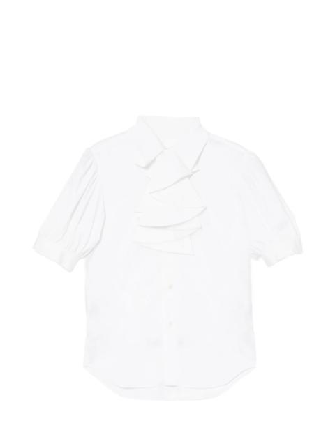 Cotton Broad x Nylon Tulle Top