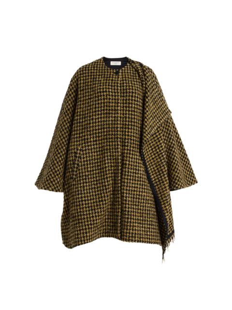 Navi Wool-Blend Scarf Cape Jacket gold
