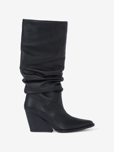 Billow high-heeled leather boots