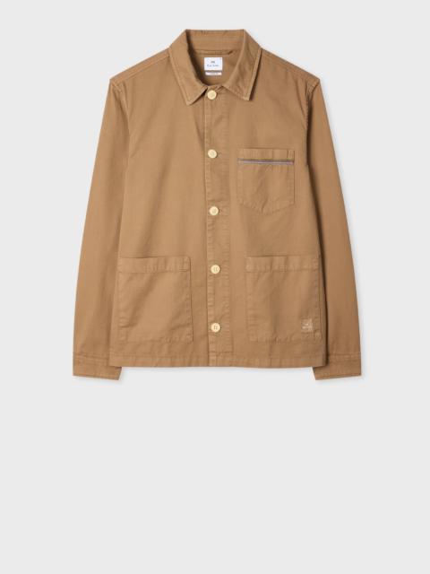 Tan Cotton-Twill 'Stitch Stripe' Work Jacket