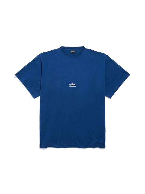 3b Sports Icon Oversized T-shirt in Light Marine Blue/white