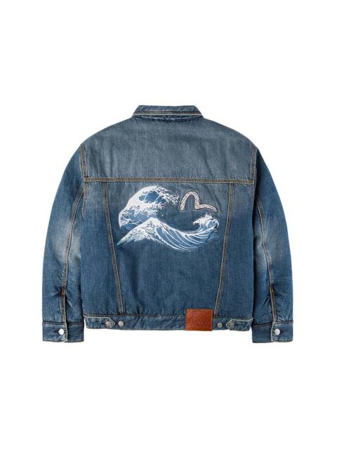 EVISU X MOOSE KNUCKLES Ukiyo-e Wave Denim Jacket