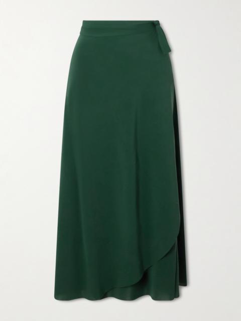 Julieta Stretch-jersey Wrap Midi Skirt